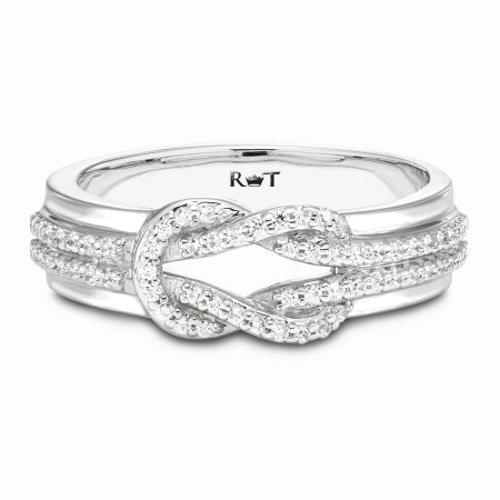 14K White Gold 0.25ct ttw Tie the Knot Band