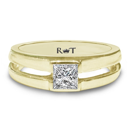 AIR 14K Yellow Gold Solitaire