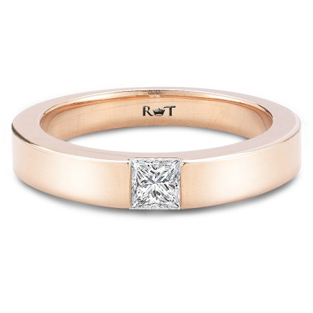 FUSION 14K Pink Gold Diamond Solitaire