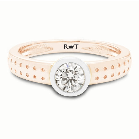 MESH Collection - 14K Rose Gold Mesh Diamond Solitaire