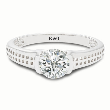 MESH Collection - 14K White Gold Mesh Diamond Solitaire