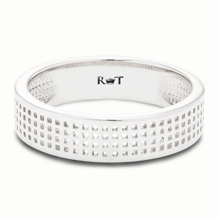 MESH Collection -14K White Gold Mesh Wedding Band