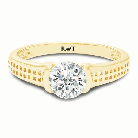 MESH Collection - 14K Yellow Gold Mesh Diamond Solitaire