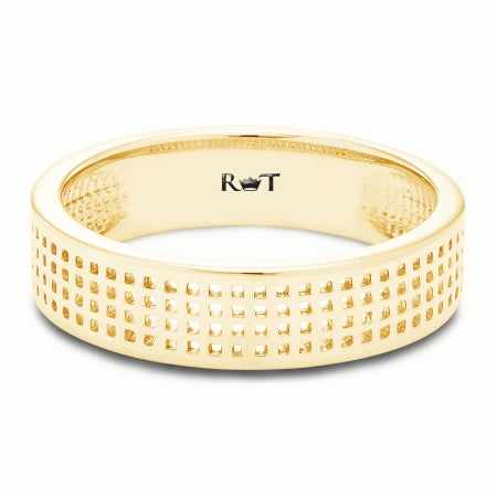 MESH Collection -14K Yellow Gold Mesh Wedding Band