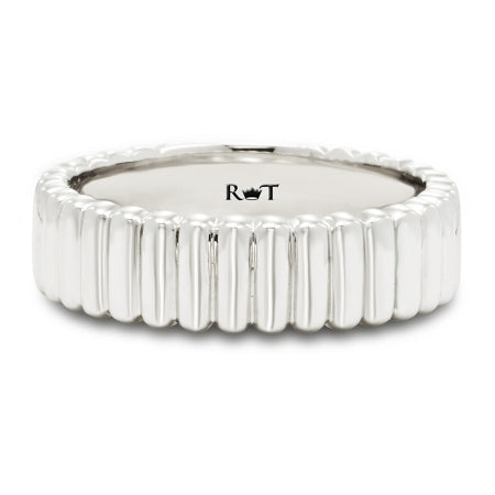 Ripples Collection 14K White Gold Wedding Band