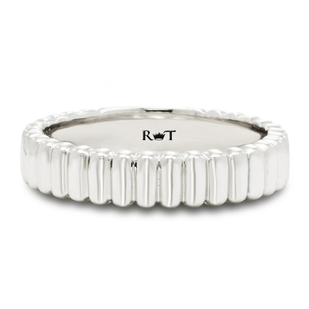 Ripples Collection 14K White Gold Wedding Band