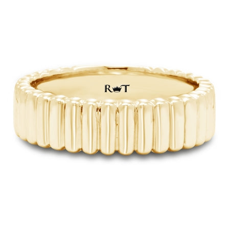 Ripples Collection 14K Yellow Gold Wedding Band