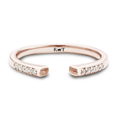 WED Collection - 14K Rose Gold Sophisticated Diamond Shadow Band