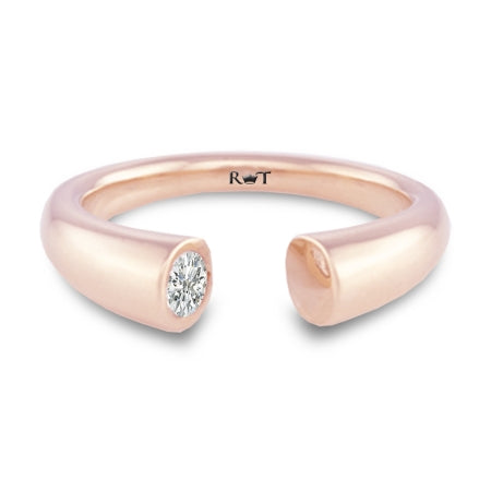 WED Collection - 14K Rose Gold Sophisticated Diamond Solitaire