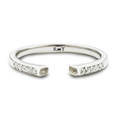 WED Collection - 14K White Gold Sophisticated Diamond Shadow Band
